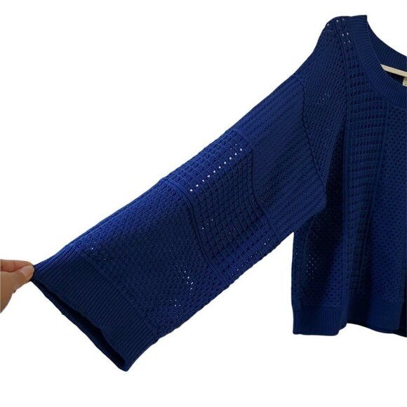 Moth Anthropologie Cobalt Sweater Small Blue Reese Kimono‎ Dolman Sleeve - Picture 6 of 12
